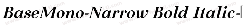 BaseMono-Narrow Bold Italic字体转换